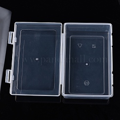 Cajas organizadoras de almacenamiento de plástico rectangulares con tapa con bisagras&nbsp;CON-YW0001-33