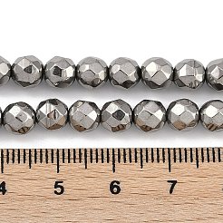 Fili di perline di ematite sintetica non magnetica elettrolitica&nbsp;G-H072-J01-01