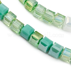 Brins de perles de verre de galvanoplastie de couleur dégradée&nbsp;X1-GLAA-E042-05B