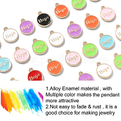 40 Stück 8 Farben Legierung Emaille Anhänger&nbsp;ENAM-CJ0004-64
