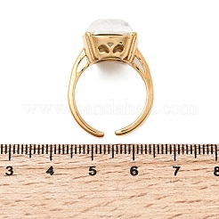 Anelli aperti con polsino singolo in acciaio inossidabile 304 con zirconi cubici per donna&nbsp;RJEW-A294-02G