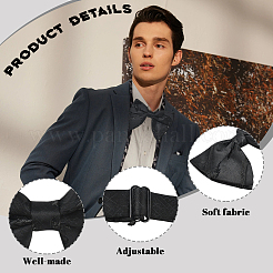 1 nœud papillon en polyester imitation soie pour marié&nbsp;AJEW-SP0003-31A