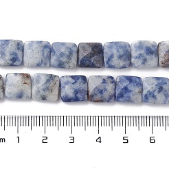 Natürliche blaue Fleck Jaspis Perlen Stränge&nbsp;G-K359-B19-01
