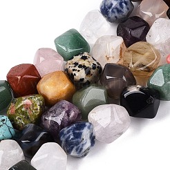 Mezcló los abalorios de piedra hebras naturales y sintéticas&nbsp;G-Q608-19