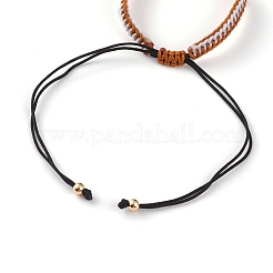 Fabricación de pulsera trenzada de hilo de nailon ajustable&nbsp;AJEW-JB00857-05