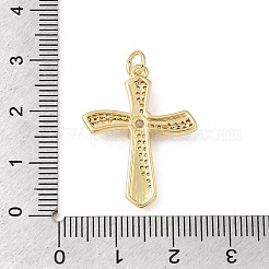 Pendentifs en laiton de Pâques sertis de micro-pavés de zircone cubique transparente&nbsp;KK-E799-05B-G
