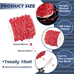Acryl-Rundperlen-Gliederketten&nbsp;DIY-MB0007-001B