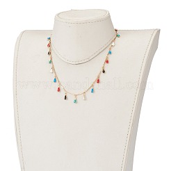 Colliers avec pendentif en forme de larme en acier inoxydable 304&nbsp;NJEW-JN03294