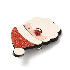 Broche de cuero pu con tema navideño&nbsp;JEWB-C004-01A