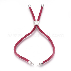 Fabbricazione del braccialetto del cordone di cotone&nbsp;KK-F758-03-P