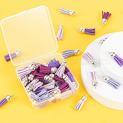 60pcs 4 Farben faux Wildleder Quaste Anhänger Dekorationen&nbsp;FIND-LS0001-04C