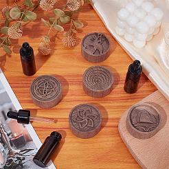 5 Stück 5 Stile Säulen-Aromatherapie-Diffusor aus Holz&nbsp;DIY-UN0008-23