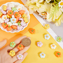 120 Stück 6 Farben undurchsichtige Harz-Decoden-Cabochons&nbsp;CRES-SC0002-95