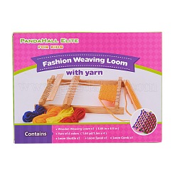 Holzstrickwebwebmaschinen mit Garnen Kettfadenverstellstangen Kämme und Shuttles mit ausführlichen Anleitungen (1 Satz)&nbsp;TOOL-R059-04