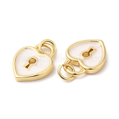 Echte 16 Karat vergoldete Messing Emaille Charms&nbsp;ZIRC-L103-054G