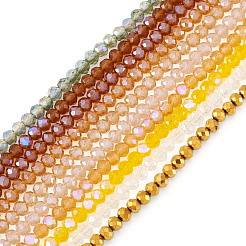10 Stränge 10 Farben Galvanisieren Glasperlen Stränge&nbsp;EGLA-TA0013-25