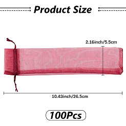 100 Organza-Kordelzugbeutel für chinesische Fächer&nbsp;OP-GF0001-02C