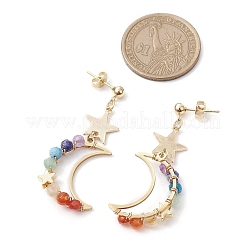 7 Chakra-Edelstein-Ohrstecker&nbsp;EJEW-TA00505