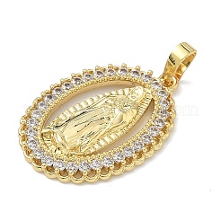 Pendenti in zirconi cubici trasparenti in micro pavè di ottone&nbsp;KK-G548-16G