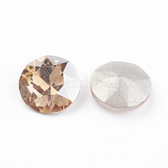 Spitze zurück & zurück plated Glas Strass Cabochons&nbsp;RGLA-J012-8mm-001GS