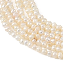 Fili di perle di perle d'acqua dolce coltivate naturali&nbsp;PEAR-L034-14B