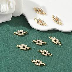 Verbindungsanhänger mit Mikropavé aus Messing mit durchsichtigen Zirkonia-Steinen&nbsp;XGRQ3D050-505G