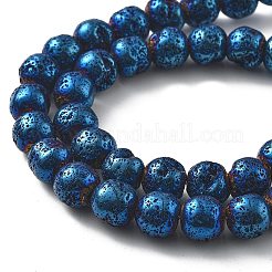 Hebras de cuentas de roca de lava natural galvanizada&nbsp;G-A251-E01-01H