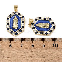 Colgante micropavé cubic zirconia de latón&nbsp;KK-A257-07G