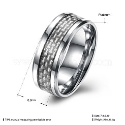 Fingerringe aus Edelstahl für Herren&nbsp;RJEW-BB27567-A-8