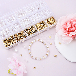 DIY-Sets zur Herstellung von Stretch-Armbändern aus ABS-Kunstperlen und CCB-Perlen&nbsp;DIY-YW0011-54