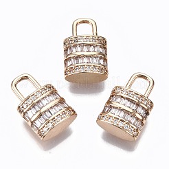 Pendenti in zirconi cubici trasparenti in micro pavè di ottone&nbsp;GLAA-S193-027