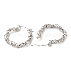 Orecchini a cerchio in acciaio inossidabile 304 anti-ossidazione&nbsp;EJEW-Z022-06P