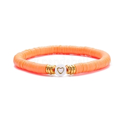 Set di braccialetti elastici da surfista heishi in argilla polimerica fatti a mano a 6 colori&nbsp;BJEW-JB07750