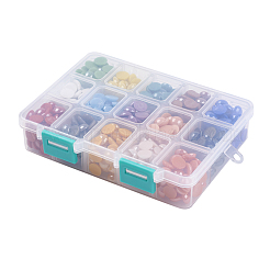 Cabochons manuels en porcelaine plaquée de 15 couleurs&nbsp;PORC-JP0001-01-A