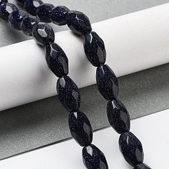 Sintetici blu Goldstone fili di perline&nbsp;G-P520-C25-01