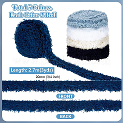 15 Yards 5 Farben Polyester Rohkante Spitzenbesatz&nbsp;OCOR-PH0007-83