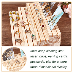 Présentoirs à bijoux en bois à 4 niveau&nbsp;ODIS-WH0017-070