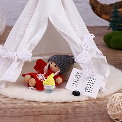 Ornements miniatures de tente de camping en tissu&nbsp;PW-WGC25ED-01