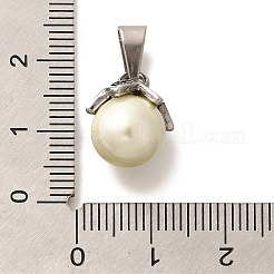 304 Edelstahl-Kunststoff-Perlenanhänger&nbsp;STAS-U035-20AS
