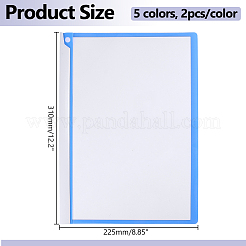 10 cartella portadocumenti in plastica bicolore con clip&nbsp;AJEW-GA0010-71