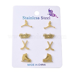Set di orecchini in acciaio inossidabile 304&nbsp;EJEW-S248-04G