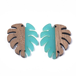 Colgantes de resina y madera de nogal&nbsp;RESI-S358-57B