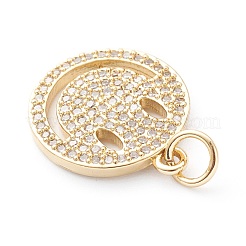 Pendenti in zirconi cubici trasparenti in micro pavè di ottone&nbsp;ZIRC-Z014-08G