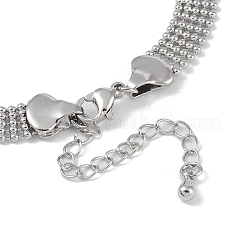 Bracelets à chaîne à billes creuses en laiton&nbsp;BJEW-H609-02P