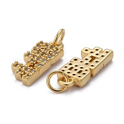 Ciondoli in ottone zirconi chiari micro pavé&nbsp;ZIRC-Z011-30G