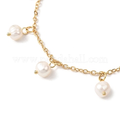 Charm-Armbänder mit natürlichen Süßwasserzuchtperlen&nbsp;BJEW-JB12883