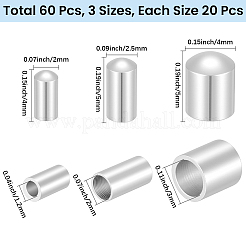 60 embout de cordon en laiton de 3 styles&nbsp;KK-CN0003-44S