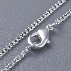Colliers à chaîne gourmette torsadée en laiton&nbsp;NJEW-BB10884-18