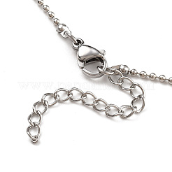 Colliers avec chaîne de boule en laiton&nbsp;X-NJEW-JN02912-04