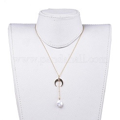 Natürliche Barockperle Keshi Perle Anhänger Halsketten&nbsp;NJEW-JN02493